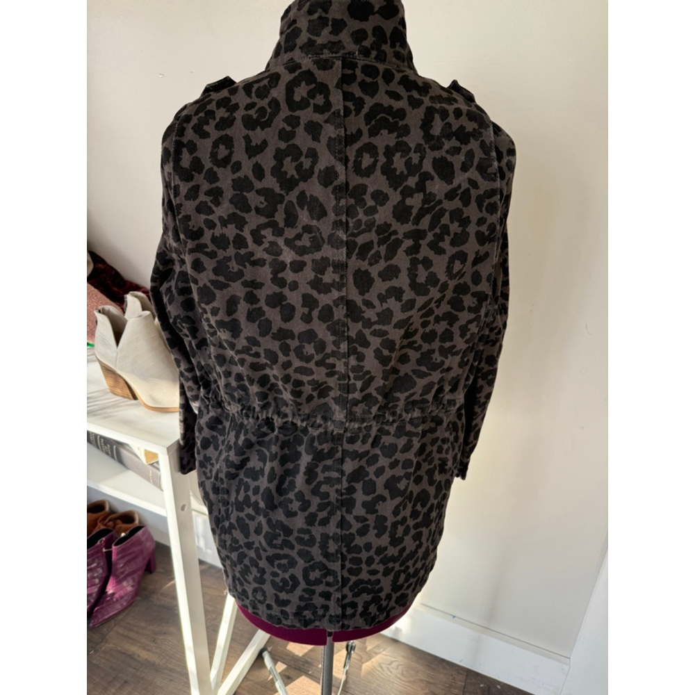 Limelush Denim Gray Leopard jacket Small - Picture 4 of 5